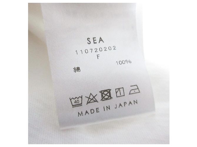 Autre Marque Vestido camiseta asimétrico SEA Blanco - vista 9