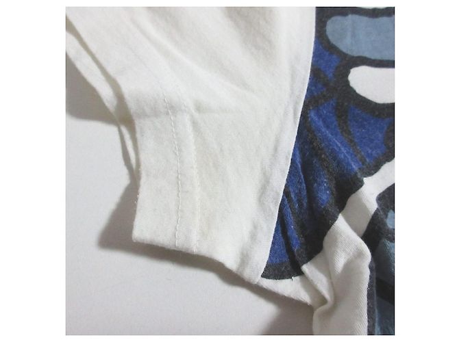 T-shirt in cotone con stampa logo Tory Burch Bianco Blu - vista 5