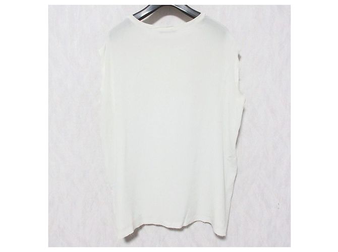 Autre Marque Top sem mangas Barena 100% seda Branco Fora de branco - vista 2