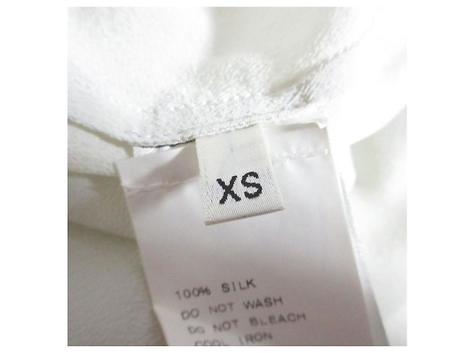 Autre Marque Top sem mangas Barena 100% seda Branco Fora de branco - vista 4