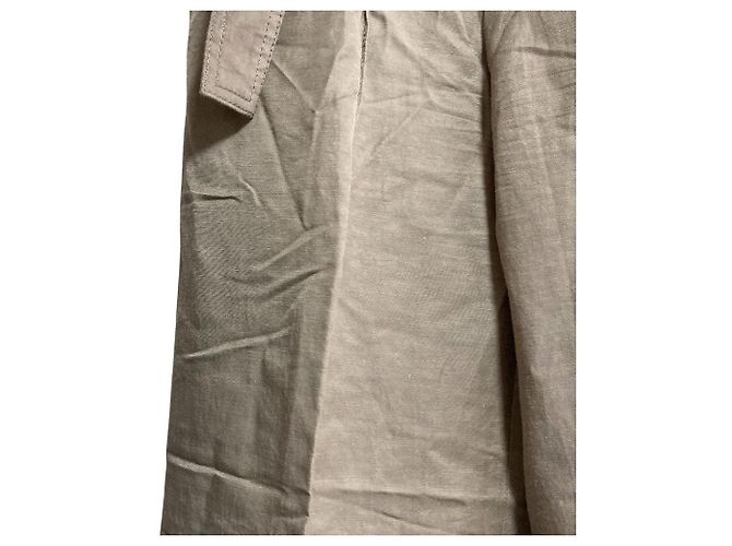Autre Marque Pantalon MACPHEE en coton et lin Beige - vue 2