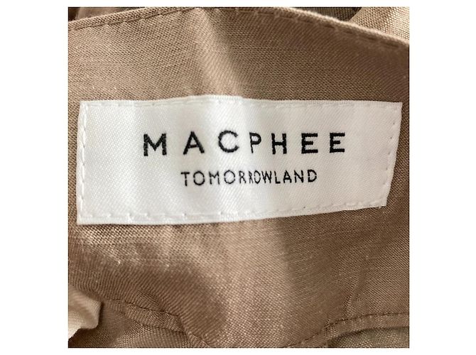 Autre Marque Pantalon MACPHEE en coton et lin Beige - vue 4