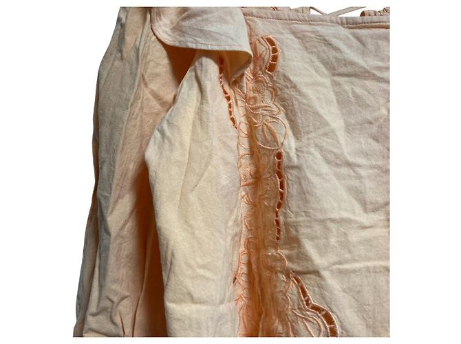 Autre Marque Blusa con Lacci e Ricami Casa Fline Arancione - vista 3