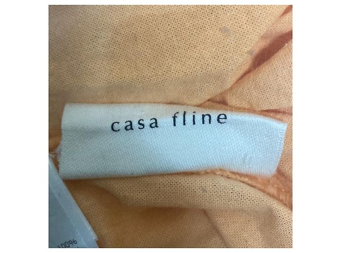 Autre Marque Blusa con Lacci e Ricami Casa Fline Arancione - vista 5
