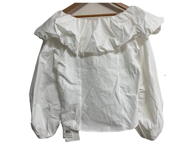 Autre Marque Snidel Sustainable Bluse mit Schleife Weiß - Ansicht 2