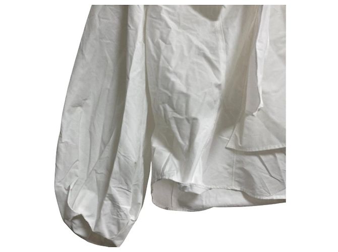 Autre Marque Snidel Sustainable Bluse mit Schleife Weiß - Ansicht 3