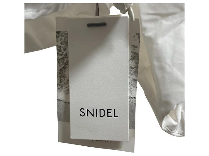 Autre Marque Snidel Sustainable Bluse mit Schleife Weiß - Ansicht 4