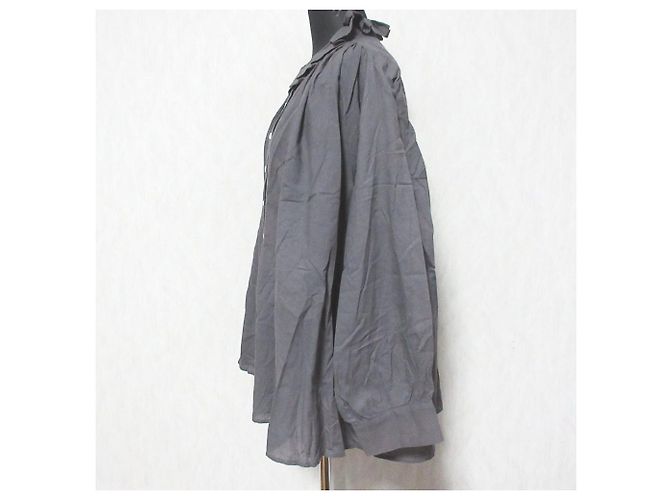 Autre Marque tumugu Camicia a maniche lunghe con colletto a volant Marrone - vista 3