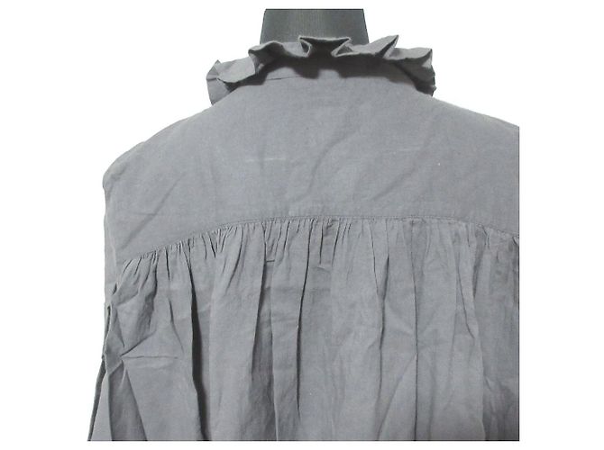 Autre Marque tumugu Camicia a maniche lunghe con colletto a volant Marrone - vista 7
