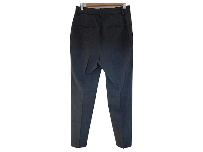 Autre Marque Pantaloni Cigarette Lisiere Marrone - vista 3