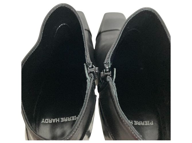 Autre Marque Pierre Hardy Leder- Stiefeletten Schwarz - Ansicht 4