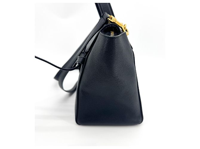 Céline Cinturón Celine Nano de piel de becerro Negro - vista 3