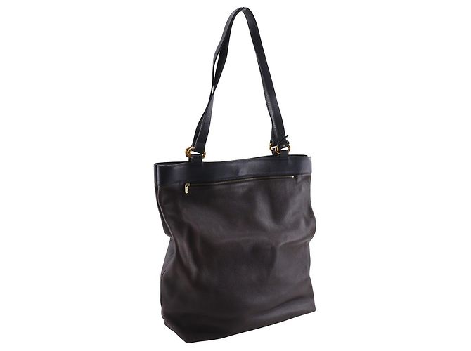Saco tote Delvaux em couro Marrom - vista 3