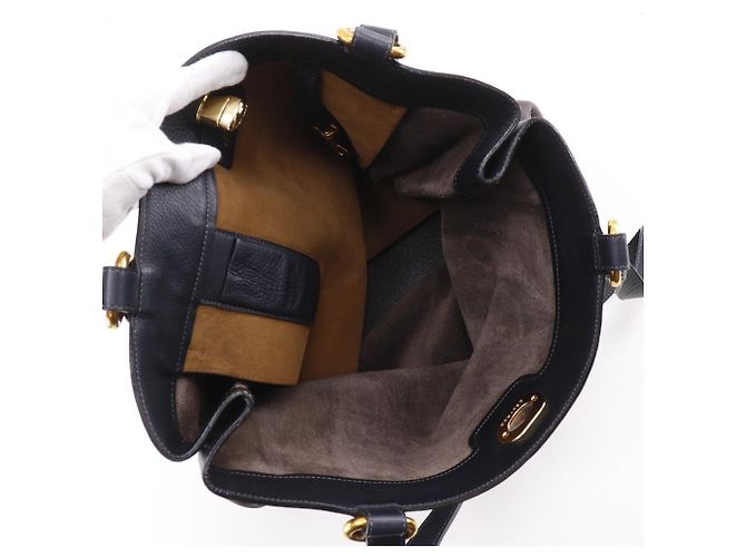Saco tote Delvaux em couro Marrom - vista 4