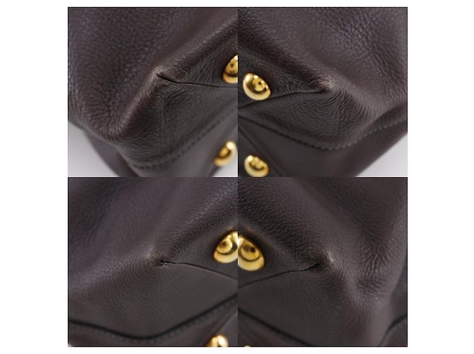 Saco tote Delvaux em couro Marrom - vista 6