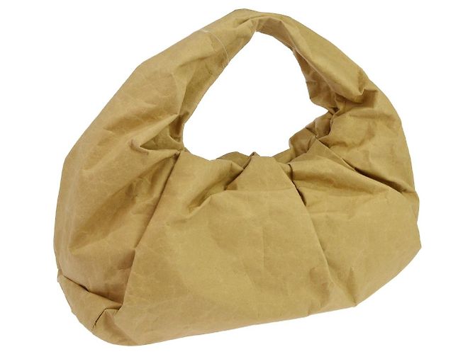 Bottega Veneta The Shoulder Pouch Kraft Paper Maxi Marrone - vista 2