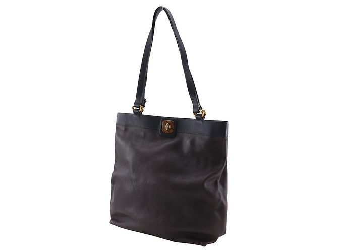 Borsa tote Delvaux in pelle Marrone - vista 2