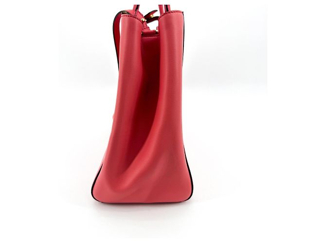 Fendi 2Jours Leather Medium Vermelho - vista 3