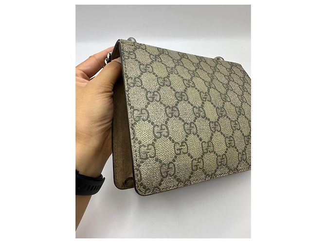 Borsa Gucci Dionysus GG Supreme Mini Marrone Beige - vista 12