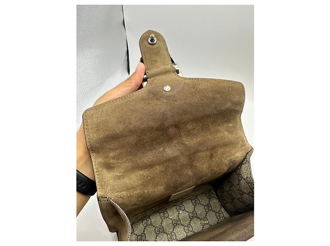 Borsa Gucci Dionysus GG Supreme Mini Marrone Beige - vista 14