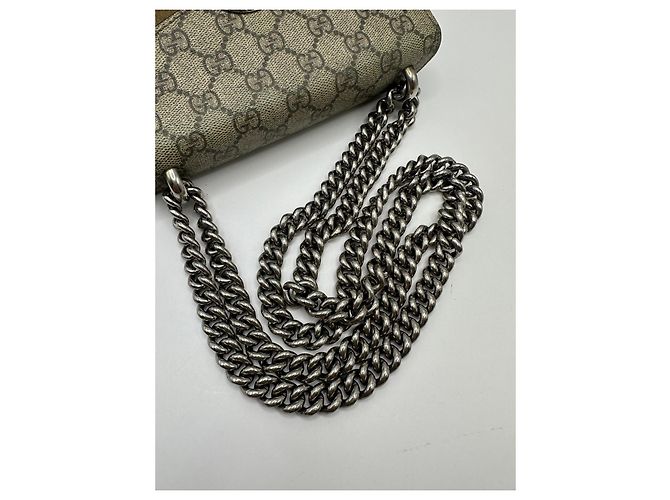 Borsa Gucci Dionysus GG Supreme Mini Marrone Beige - vista 3