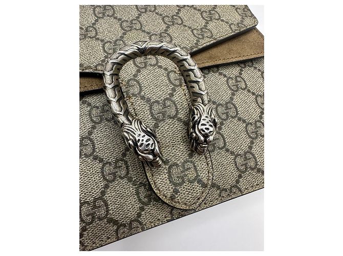 Borsa Gucci Dionysus GG Supreme Mini Marrone Beige - vista 5