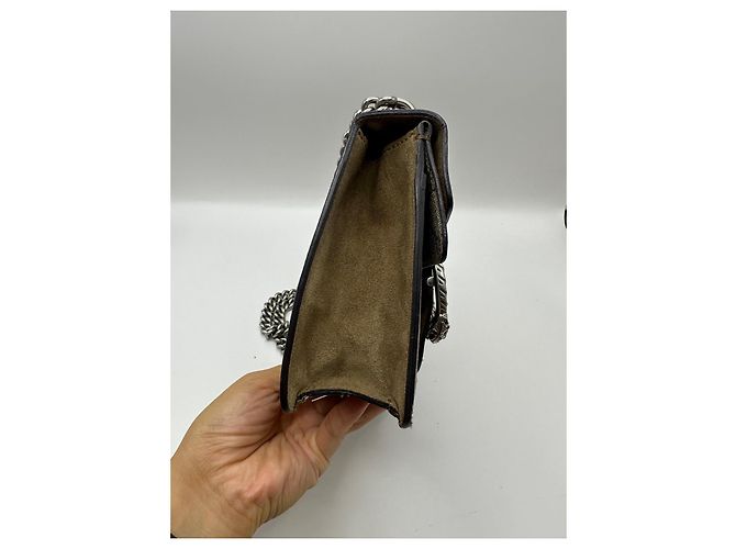 Borsa Gucci Dionysus GG Supreme Mini Marrone Beige - vista 7