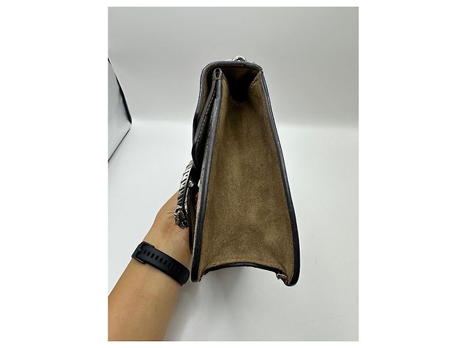 Borsa Gucci Dionysus GG Supreme Mini Marrone Beige - vista 8