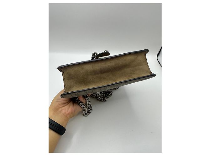 Borsa Gucci Dionysus GG Supreme Mini Marrone Beige - vista 9