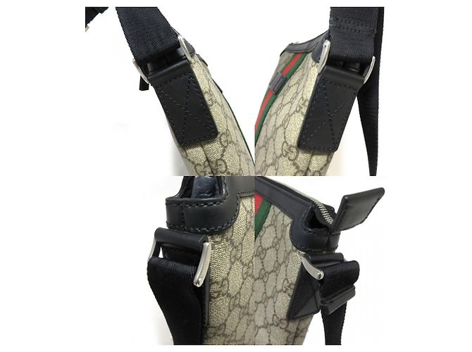 Bolsa de Ombro Gucci GG Supreme Sherry Line Bege - vista 7