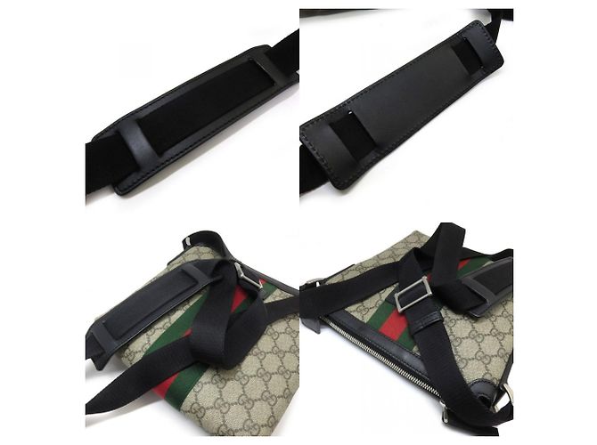 Bolsa de Ombro Gucci GG Supreme Sherry Line Bege - vista 8