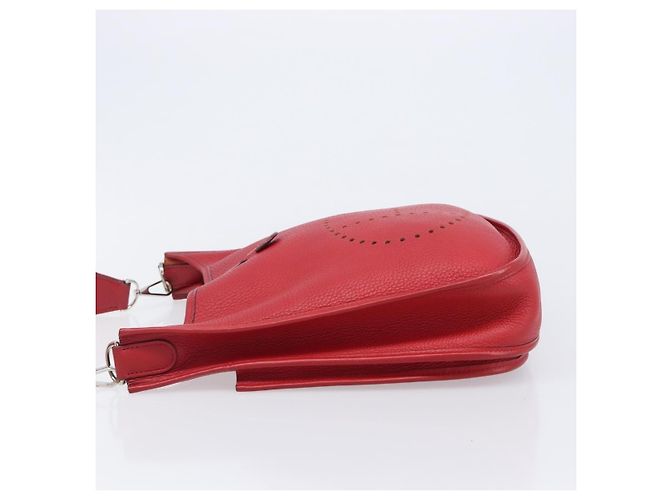 Hermès Borsa Hermes Evelyne Gen III Clemence PM Rosso - vista 4