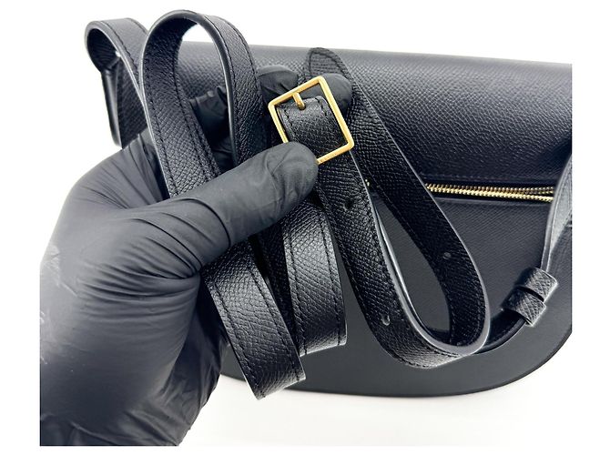 Céline Celine Trotteur Calfskin Small Marineblau - Ansicht 7
