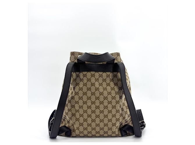 Gucci Drawstring GG Canvas Large Noir - vue 3