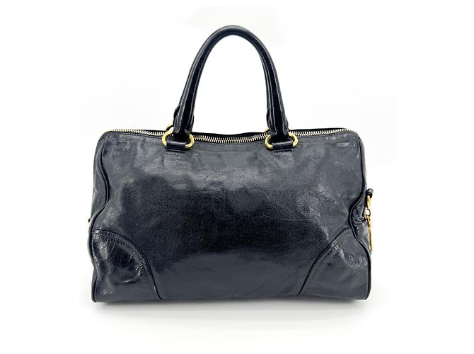 Prada Convertible Boston Vitello Shine Medium Black - view 2
