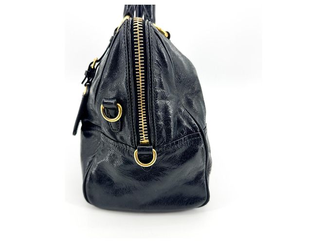 Prada Convertible Boston Vitello Shine Medium Black - view 3