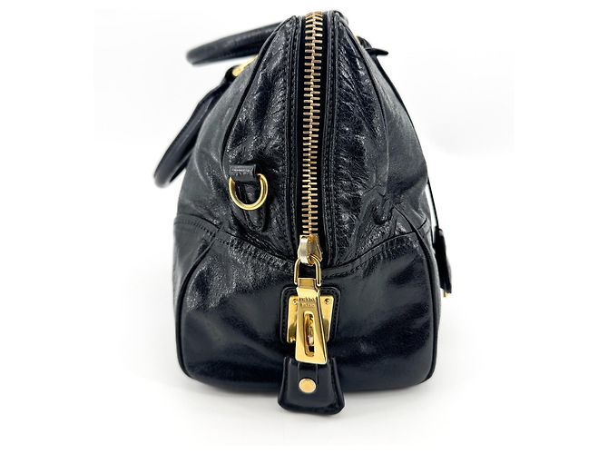 Prada Convertible Boston Vitello Shine Medium Black - view 4