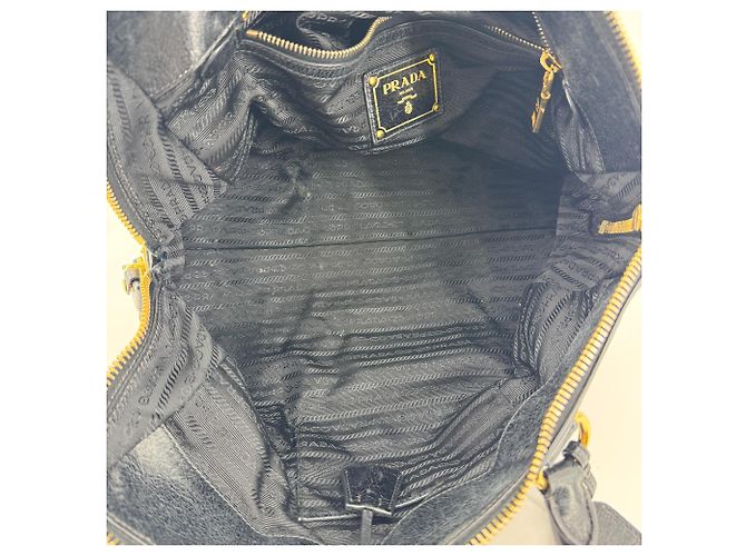 Prada Convertible Boston Vitello Shine Medium Black - view 5