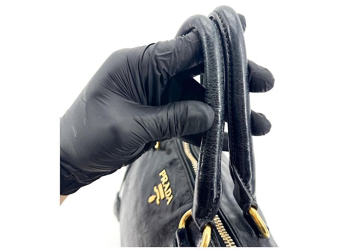 Prada Convertible Boston Vitello Shine Medium Black - view 6