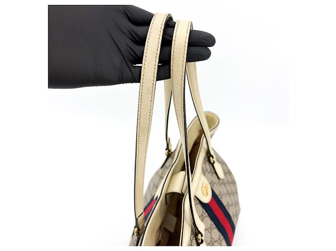 Gucci Ophidia Shopping GG Coated Canvas Medium Beige - vista 6