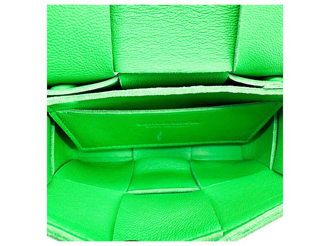Bottega Veneta Cassette Maxi Intrecciato Leather Extra Mini Verde - vista 5