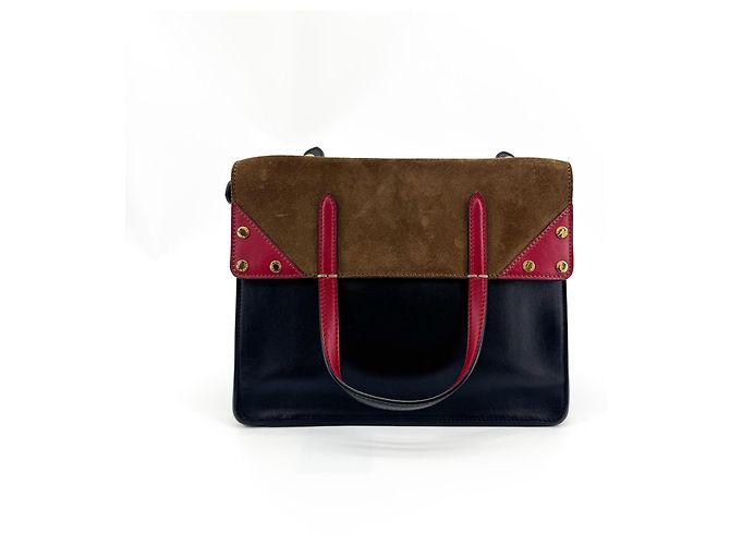 Fendi Flip Leather with Suede Small Nero - vista 2