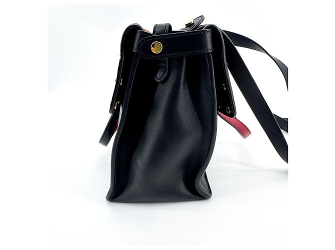 Fendi Flip Leather with Suede Small Nero - vista 4