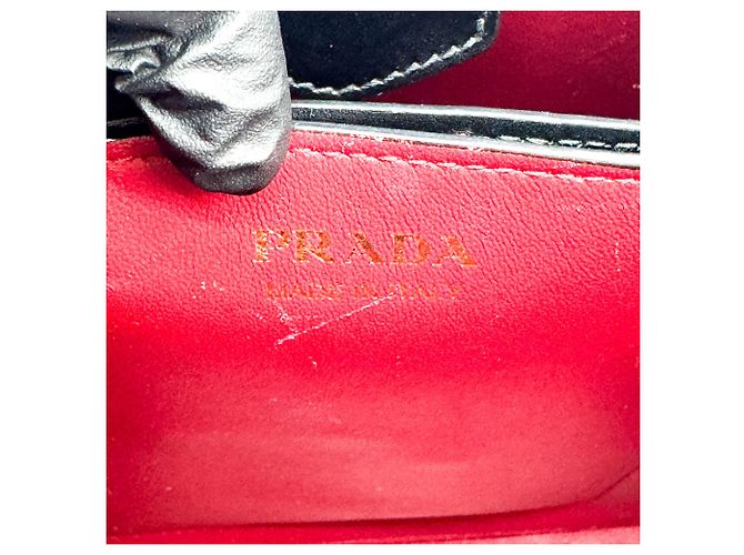 Prada Panier Bucket Saffiano Leather Small Nero - vista 5