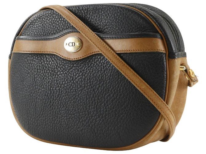 Christian Dior CD Schultertasche aus Leder Schwarz - Ansicht 3
