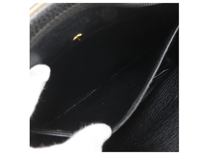 Christian Dior CD Schultertasche aus Leder Schwarz - Ansicht 7
