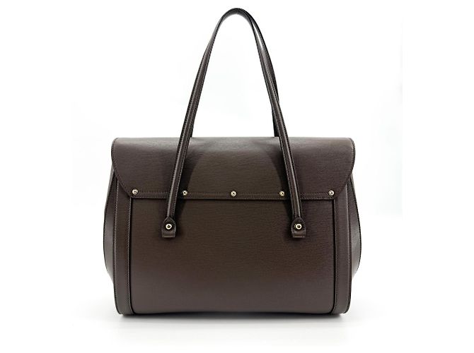 Gucci Bamboo Bullet Top Handle Leather Medium Castaño - vista 2