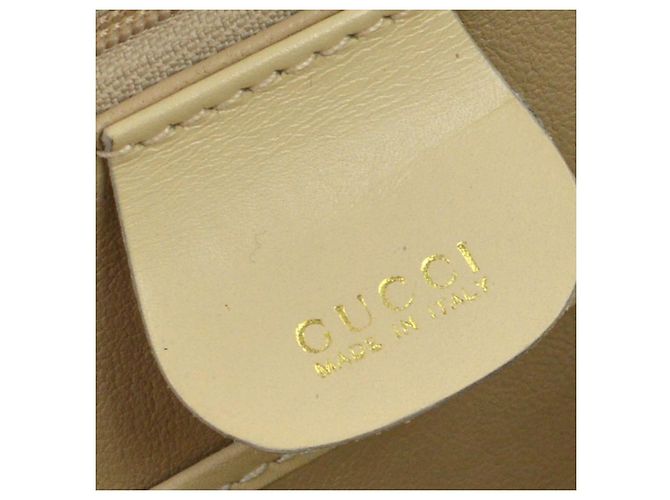 Gucci Vintage Bamboo Top Handle Leather Medium Beige - vue 4