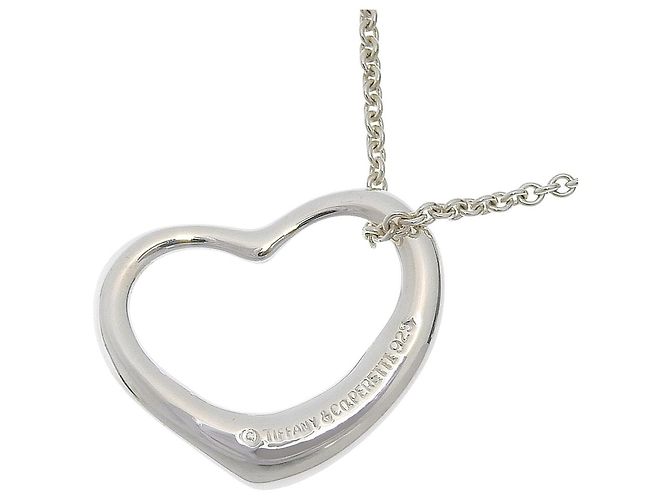 Tiffany & Co. Elsa Peretti Pendente Cuore Aperto Argento Sterling 22mm - vista 2