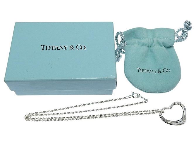 Tiffany & Co. Elsa Peretti Pendente Cuore Aperto Argento Sterling 22mm - vista 5